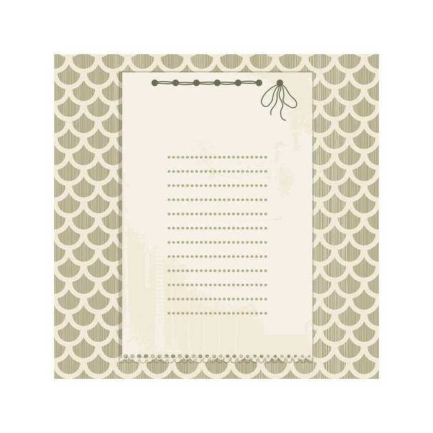 vector hand drawn card with cute and elegant background. Place for your text. - Vektor, Bild