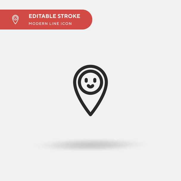 Location Simple vector icon. Illustration symbol design template for web mobile UI element. Perfect color modern pictogram on editable stroke. Location icons for your business project - Vector, Image
