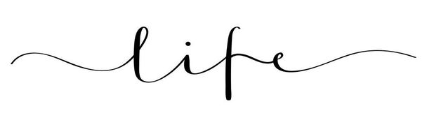 LIFE pędzel kaligrafia pojęcie słowo typografia baner - Wektor, obraz