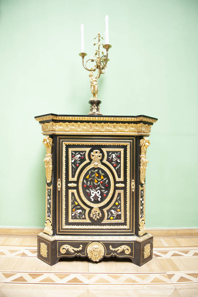 beautiful antique chest with candlestick - Photo, Image