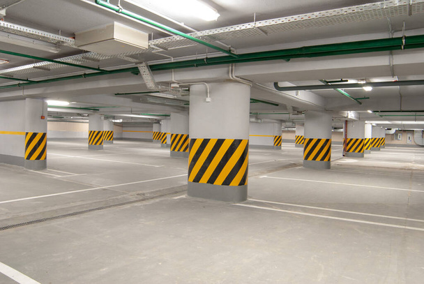 empty parking garage, underground parking - Photo, Image