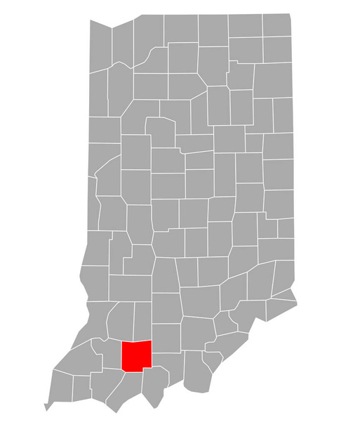 Map of Dubois in Indiana - Вектор, зображення