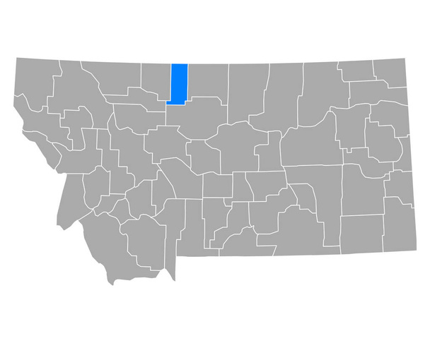 Kaart van Vrijheid in Montana - Vector, afbeelding