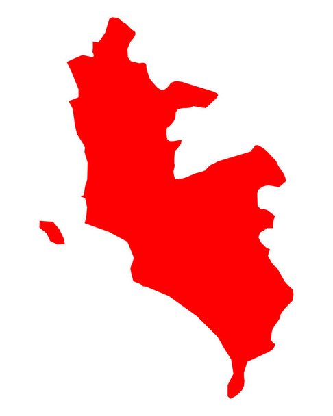Χάρτης της Λίμα Metropolitana - Διάνυσμα, εικόνα