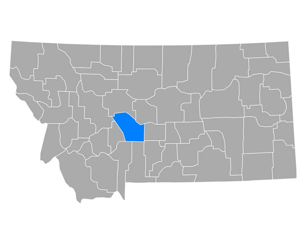 Map of Meagher in Montana - Vector, Image