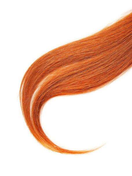 Beautiful red hair on white background - Φωτογραφία, εικόνα