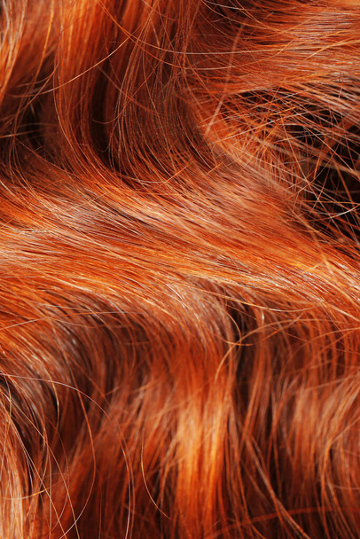 Arkaplan olarak kıvırcık kızıl saçlar - Fotoğraf, Görsel