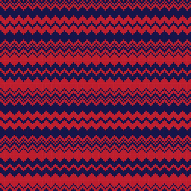 Rode Marine Kerst kermis eiland patroon achtergrond voor mode textiel, brei- en haakwerk - Vector, afbeelding