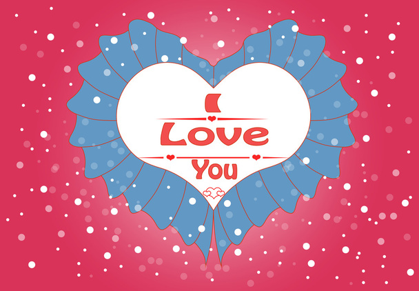 Happy Valentines day card with heart. - Vektor, obrázek