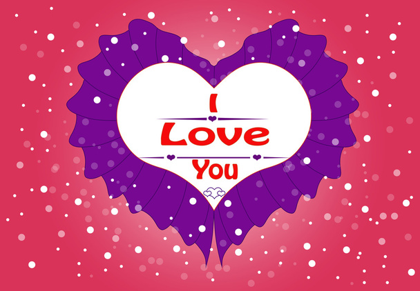 Feliz cartão de Dia dos Namorados com coração
. - Vetor, Imagem