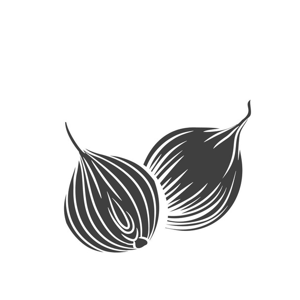 Onion glyph icon. - Vetor, Imagem