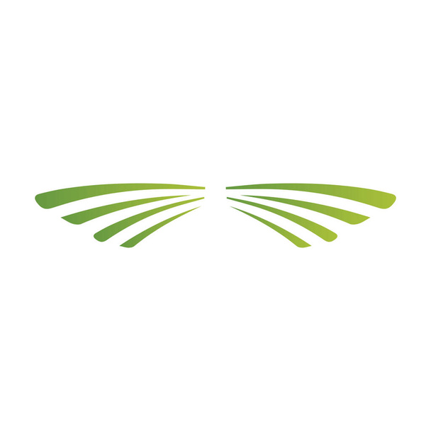 логотип счастливого крыла, символ татуировки удачи
 - Вектор,изображение