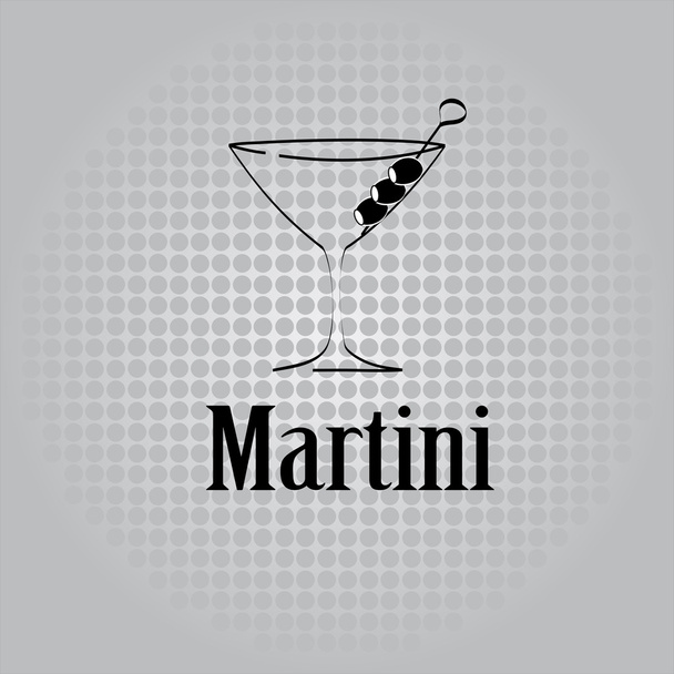 Martini glass design menu background - Vector, Image