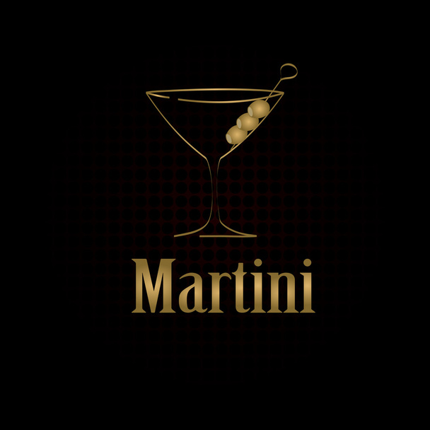 martini pohár design menü háttér - Vektor, kép