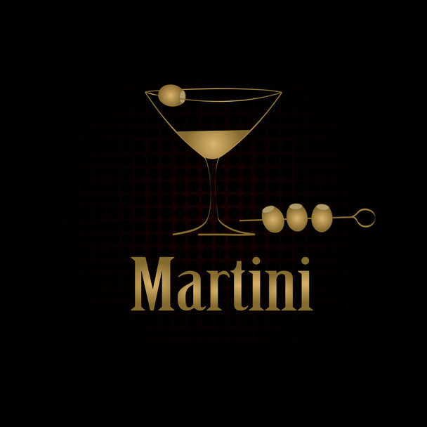 Martini glass design menu background - Vektor, Bild
