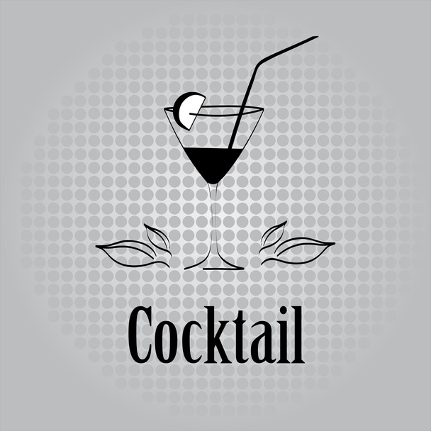 Cocktail glass design menu - Vector, Imagen