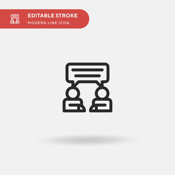 Chat Simple vector icon. Illustration symbol design template for web mobile UI element. Perfect color modern pictogram on editable stroke. Chat icons for your business project - Vector, Image