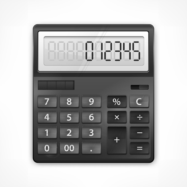 Calculator on white - Vektör, Görsel