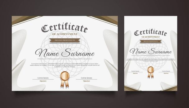 Certificate Template with Abstract Ornaments in Vintage Style - Vector, Image