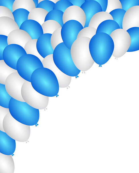 blauwe en witte partij ballonnen - Vektör, Görsel