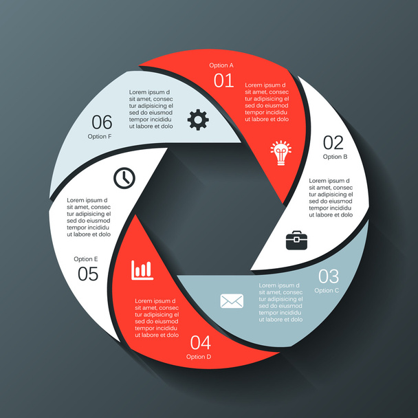 Modern vector info graphic for business project - Vector, Imagen