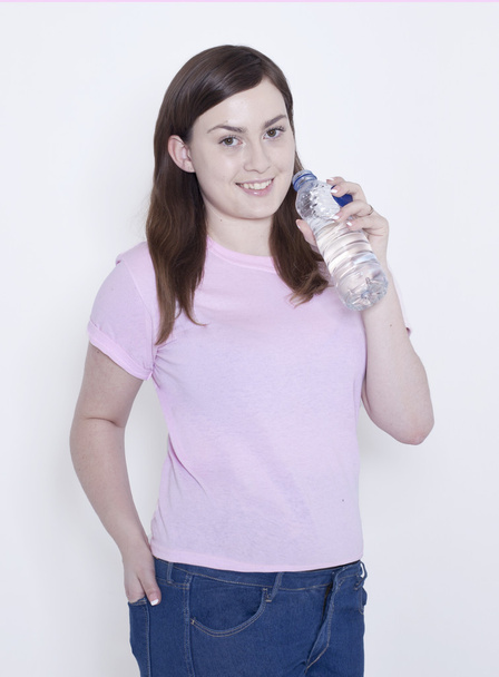 Attractive Girl With Water Bottle - Foto, Imagen