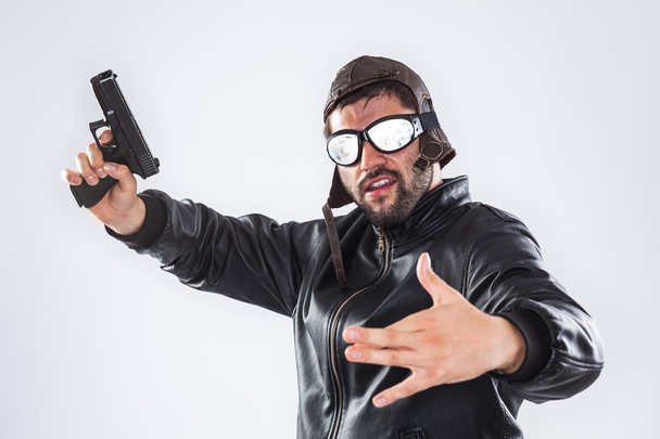 Rapper with gun - Foto, Imagem
