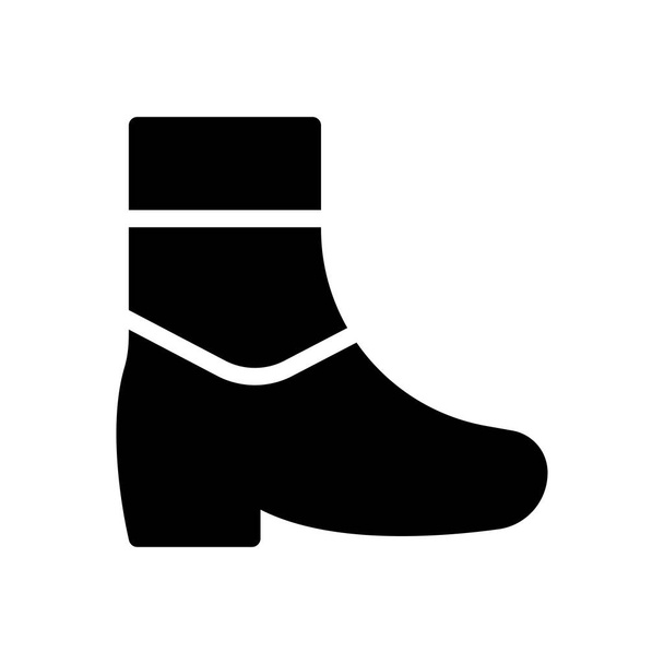boot  vector glyph flat icon - Vector, afbeelding