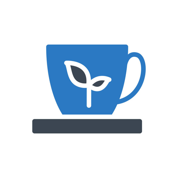 tea  vector glyph color icon - Вектор,изображение