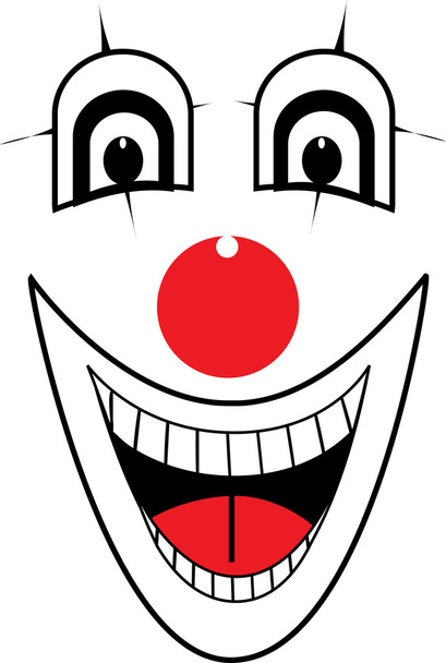 Clownsgesicht - Vektor, Bild