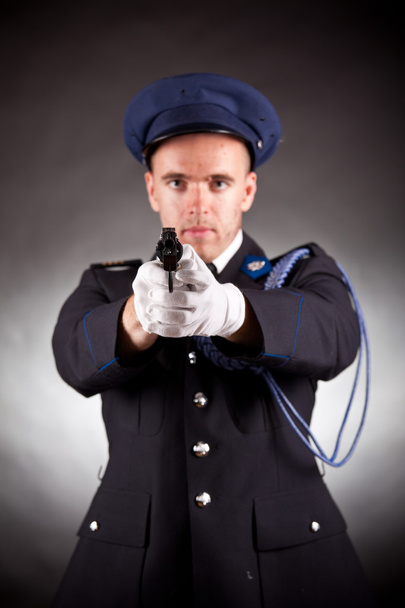 elegáns katona lő - Fotó, kép
