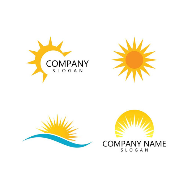 ilustracja słońce logo wektor ikona szablon - Wektor, obraz