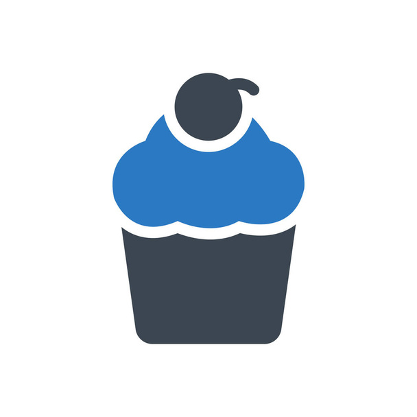 muffin  vector glyph color icon - Διάνυσμα, εικόνα