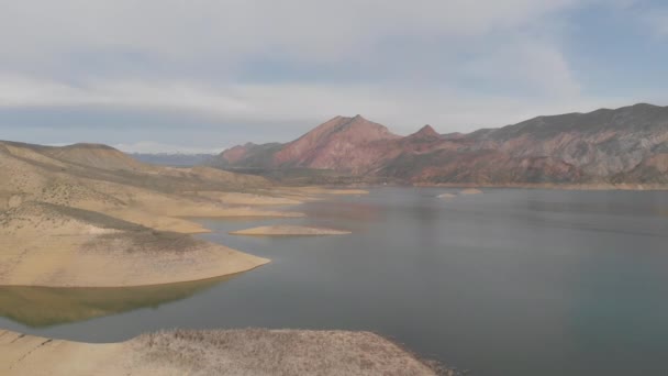 όμορφη και άγρια λίμνη σε μια καυτή έρημο - Πλάνα, βίντεο