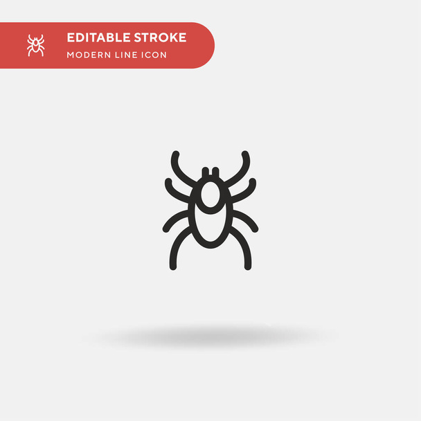 Mite Simple vector icon. Illustration symbol design template for web mobile UI element. Perfect color modern pictogram on editable stroke. Mite icons for your business project - Vector, Image