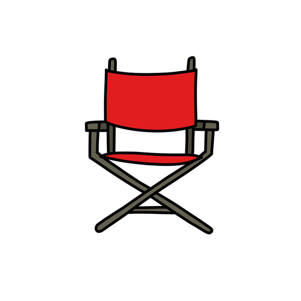 иконка кресла режиссера, векторная иллюстрация
 - Вектор,изображение