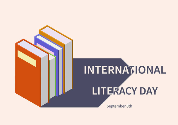 Plakat zum Internationalen Alphabetisierungstag. Bildungskonzept Vektor Illustration. - Vektor, Bild