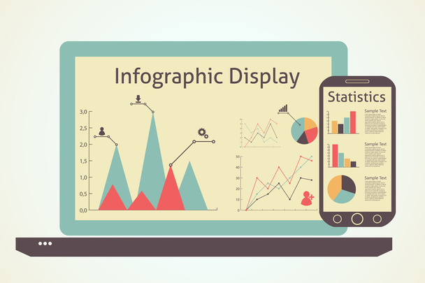 Infographics devices - Vector, Image