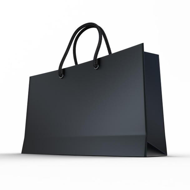 λούστρο μαύρο χαρτί τσάντα για ψώνια - Φωτογραφία, εικόνα