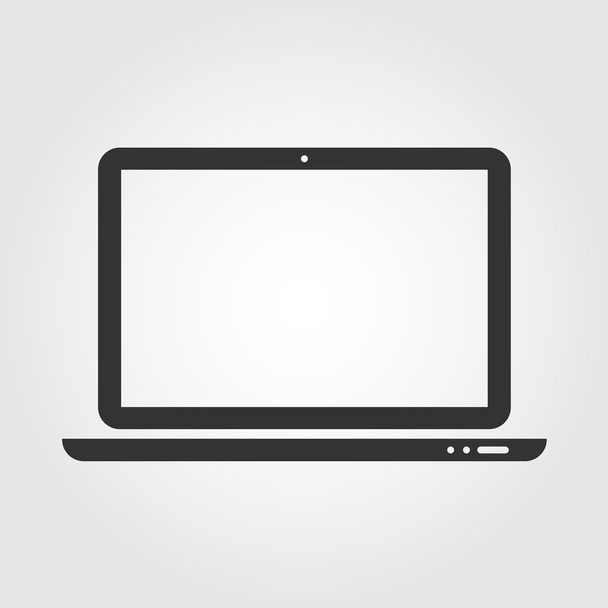 laptopa tkanina ikona, Płaska konstrukcja - Wektor, obraz