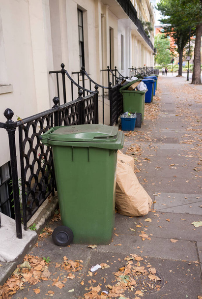 Row of Wheelie Bins for Recycling Waste - Photo, Image