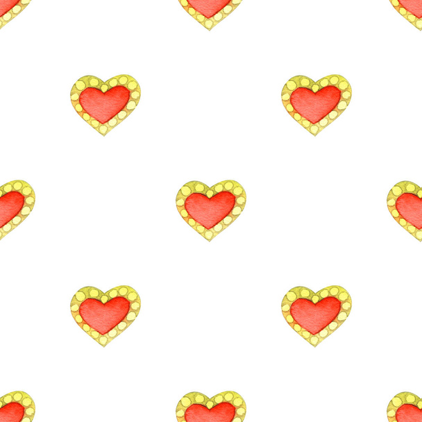 Heart seamless pattern. Valentines Day Illustration background. - Valokuva, kuva