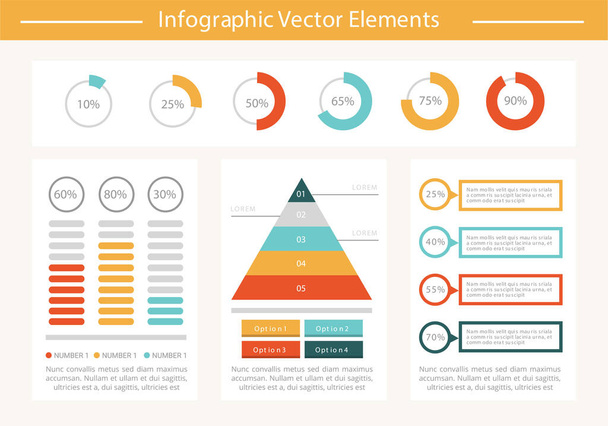 Abstract infographics number options template. Vector illustration. Can be used for workflow layout, diagram, business step options, banner, web design. - Vector, imagen