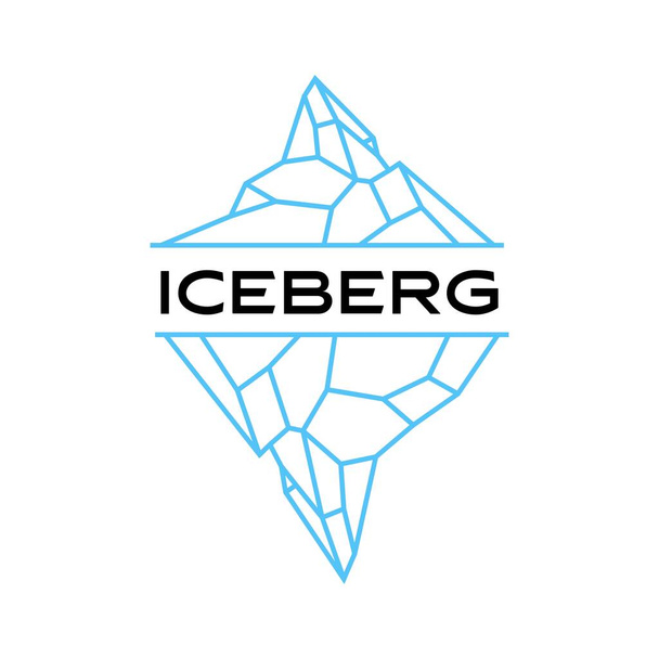 jéghegy szerelvény logó vektor ikon illusztráció - Vektor, kép