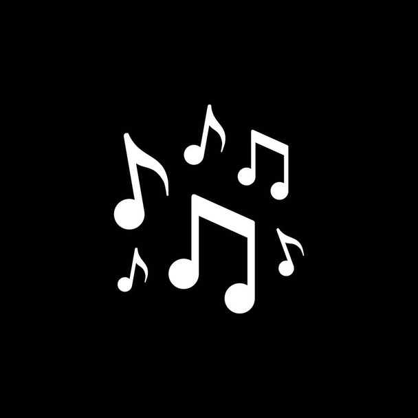 Icono de notas musicales y concepto musical
 - Vector, Imagen