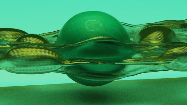 shrink ball wrap simulation 3D render illustration - Foto, Bild