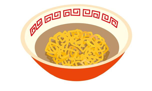 A Japanese warm instant noodles - Vector, Image
