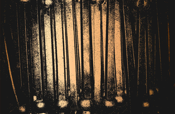 Gestreepte overlay textuur van goudgeroest geschild metaal. Grunge achtergrond. abstracte halftoon vector illustratie - Vector, afbeelding