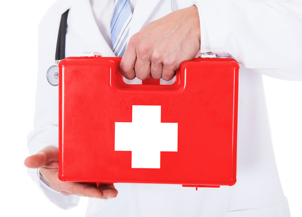 Doctor Holding First Aid Box - Photo, Image