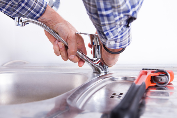 Plumber Fixing Washbasin - Fotografie, Obrázek